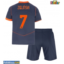 Inter Milan Piotr Zielinski #7 3rd trikot Kinder 2025-26 Kurzarm (+ Kurze Hosen)
